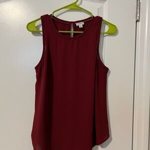 J. Crew Burgundy Sleeveless Tank Top